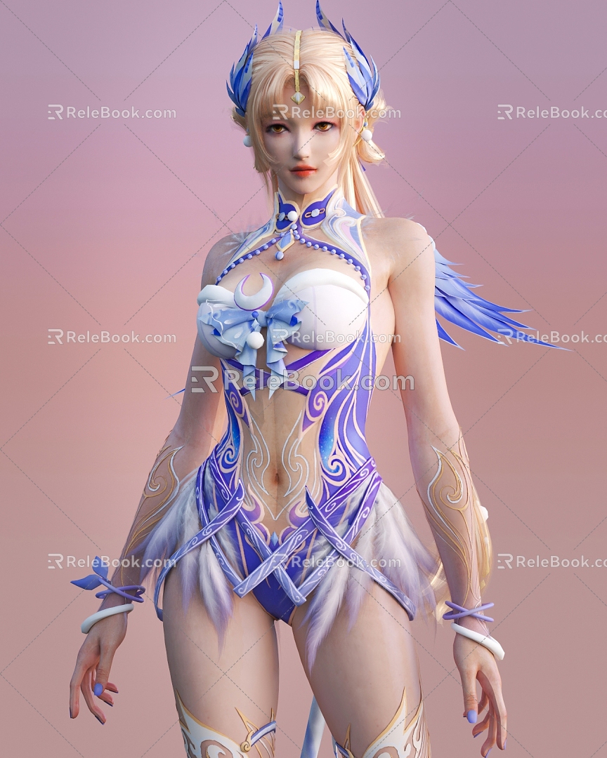 Woman Game Character Game Figure NPC Anime Figure Antique Figure 3d model