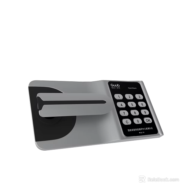 Modern Security Keypad Device With Card Reader Numeric Buttons And Sleek Design 3d model 