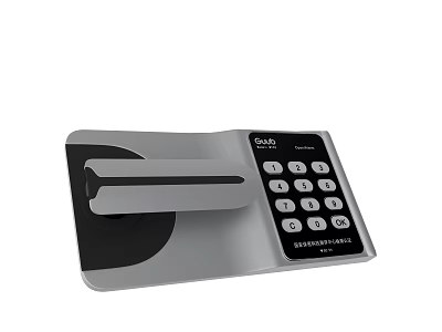 Modern Security Keypad Device With Card Reader Numeric Buttons And Sleek Design 3d model