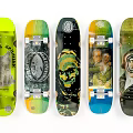 Vibrant Skateboards Featuring Various Artistic Graphics And Unique Design Styles
