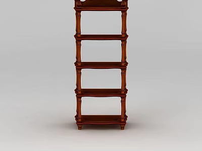 Technology Exhibition Hall Wooden Multi Tier Decorative Display Shelf for Tech Exhibits 3d model