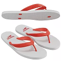 Reebok Flip Flops With Red Straps White Soles And FLOATRIDE Comfort Technology