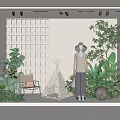 Modern Window Clothing Store Window 3d model