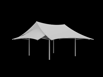 Tensioned membrane gazebo sunshade 3d model Tensioned membrane gazebo sunshade 3d model
