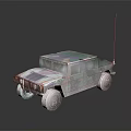 Camouflage Painted Military Tactical Vehicle With Humvee Style Four Wheel Antenna Design