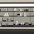 Bookcase Bookshelf Display Cabinet Book Ornaments Multifunctional Decorative Cabinet Combination Bookcase Open Bookcase 3d model