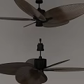 Elegant Modern Ceiling Fan With Wooden Blades And Black Design For Home Interior Cooling