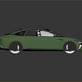 Green Sedan Car With Panoramic Sunroof And Modern Sleek Exterior Design