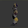 Mythical Robot Character With Silver Purple Gold Armor And Mechanical Wings