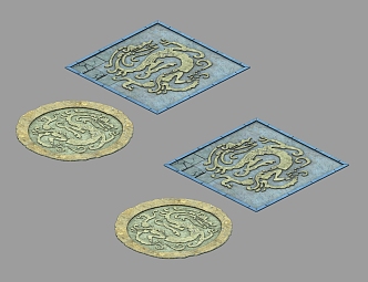 New Chinese-style relief surface carving 3d model