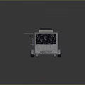 Mobile Food Truck With Graphic Side Decorations And Top Cooking Equipment