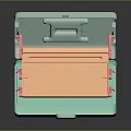 Colorful Makeup Storage Box With Mirror And Lock In Pink Orange Teal For Daily Necessities
