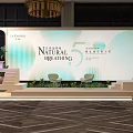 Stylish Event Stage With Large Screen And Greenery