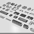 Industrial Equipment Assorted Metal Components And Mechanical Parts Collection For Machinery