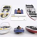 Different Types of Boats with Various Designs and Colorful Exteriors