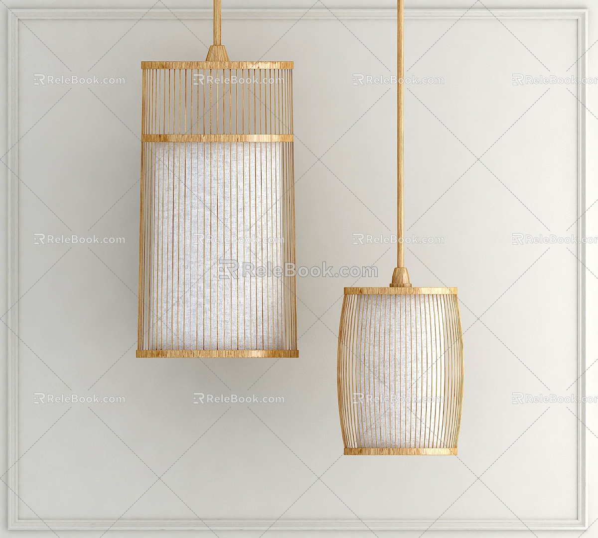 Chandelier Chinese Chandelier Rattan Chandelier Decorative Lamp 3d model