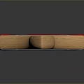 Sturdy Wooden Handle Paintbrush With Red Bristles And Metal Ferrule For Home Supplies