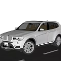 Silver BMW SUV Exterior Design with Front Grille Alloy Wheels and Beige Interior