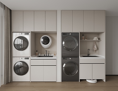 Modern washing machine cabinet 3d model