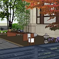Courtyard Garden SU Model 3d model