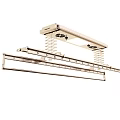 Extendable Ceiling Mounted Clothes Hanger With Metal Rods LED Lighting And Drying Racks 3d model