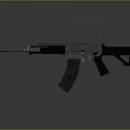 Modern Tactical Rifle with Black Silver Finish Detailed Components Magazine and Barrel Design