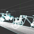 Various Designed Bicycles Featuring Standard Models And Child Seat Options On