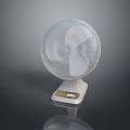 Computer Cooling Fan with White Circular Mesh Design and Stable Desktop Base Structure 3d model
