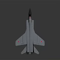 Detailed Gray Military Fighter Jet Featuring Red Star Markings And Dual Engines