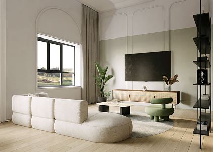 Nordic Living Room 3d model