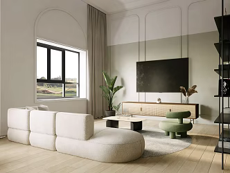 Nordic Living Room 3d model