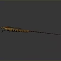 Detailed 3D Dragonfly Model With Intricate Orange Brown Wing Patterns