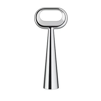 Modern Silver Metal Decorative Ornament Set With Stylish Bottle Opener Design 3d model