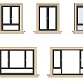 Casement Windows with Modern Design Various Styles Black Frames and Clear Glass