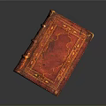 Classic Red Decorative Book With Intricate Golden Patterns And Elegant Ornaments