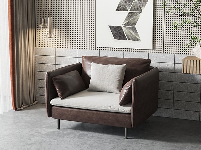 Modern single sofa 3d model