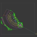 Aerial Planning Layout Featuring Large Green Space Curved Water Body and Surrounding Buildings
