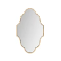 Elegant Bathroom Mirror With Gold Decorative Frame And Smooth Surface 3d model