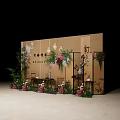 Elegant Traditional Chinese Banquet Hall with Bamboo Lanterns Floral Arrangements and Screens
