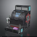 Custom Police Cash Register With Starbucks Cup Blue Logo Star Pink Ball Red Buttons