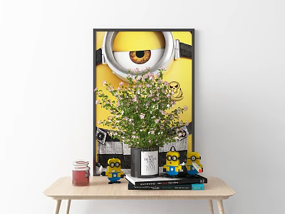 Modern Ornaments Combination Flowers Minions Ornaments Ornaments Combination 3d model