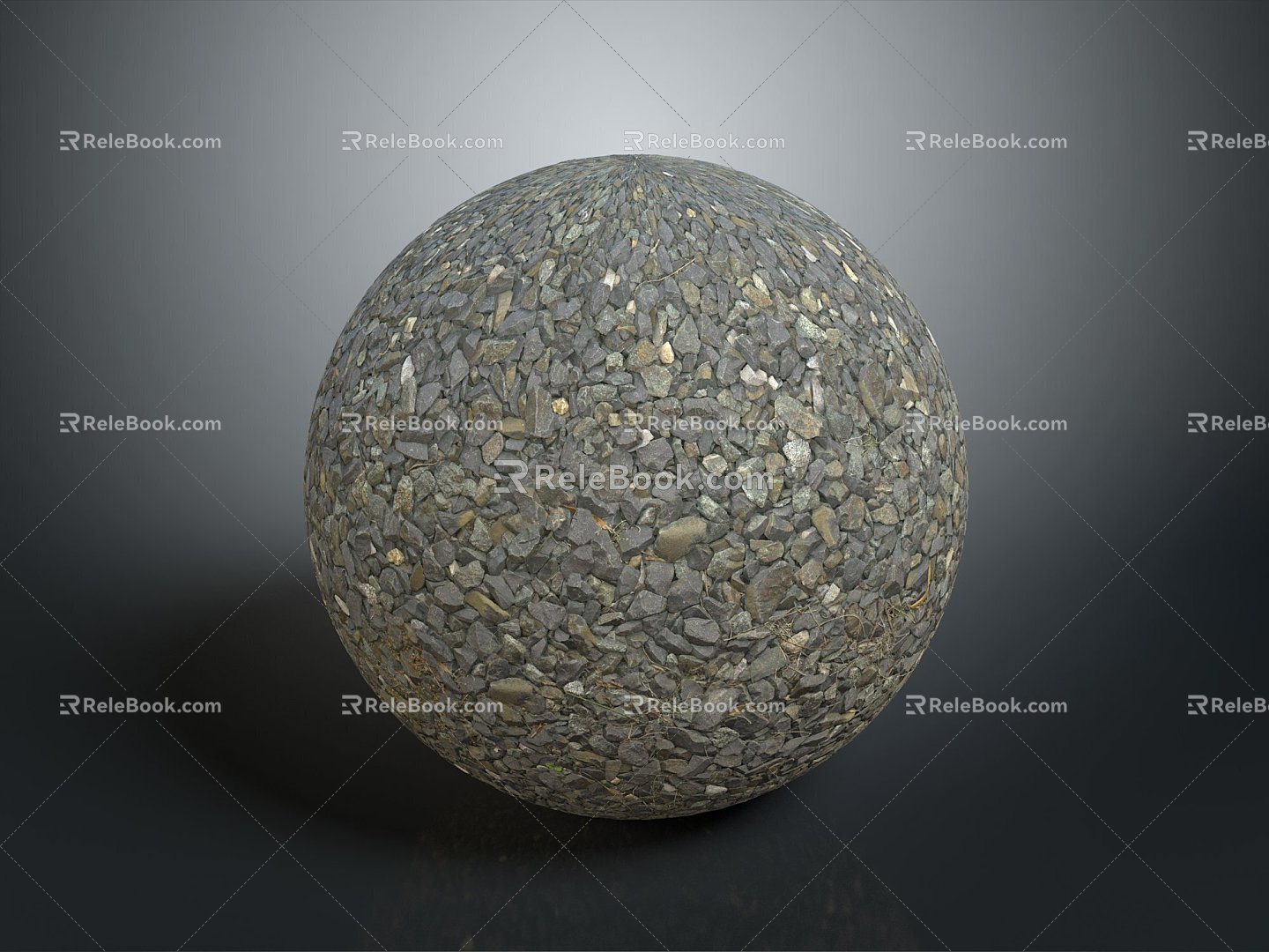 River bed stone bed stone stone stone stone river stone appreciation stone strange stone realistic 3d model