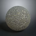 Natural Stone And Wood Decorative Sphere With Pebble Textured Surface Design