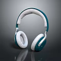 Modern Teal and White Over Ear Headphones With Comfortable Ear Pads Design