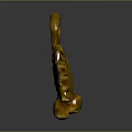 Unique Golden Metallic Clothing Accessory With Loop And Long Shape Design For Fashion Apparel