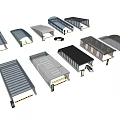 Modern Roadside Shelter Facilities With Various Roof Designs And Functional Structures
