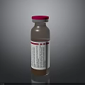 Brown Glass Food Storage Bottle With Red Cap And White Label