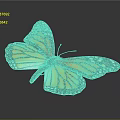 Modern Butterfly Colored Butterfly Tabby Butterfly Leaf Butterfly 3d model