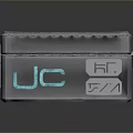 Gray Household Storage Box With Transparent Lid Multiple Compartments UC Logo And Secure Latches