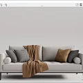 Modern double sofa 3d model